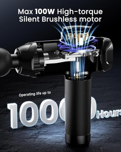 RENPHO Power Massage Gun Deep Tissue, 12mm Amplitude, Professional Massager