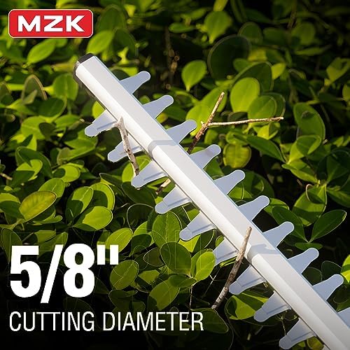 MZK 20V Cordless Hedge Trimmer, Bush & Shrub Cutter, 22-Inch Blade