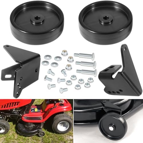 OEM-190-183 Mower Deck Wheel Kit for MTD Lawn Tractor 38'' and 42'' Decks 2009 and Prior - Replacement Deck Wheels with Brackets & Hardware for Yard Man, Troy-Bilt, Yard Machines Models