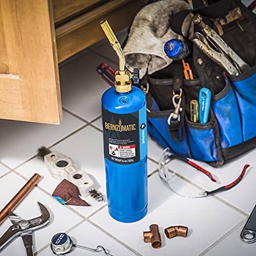 Bernzomatic TS4000 Trigger Start Torch 361524 (TS4000 Torch + 3 Pack Propane Gas)