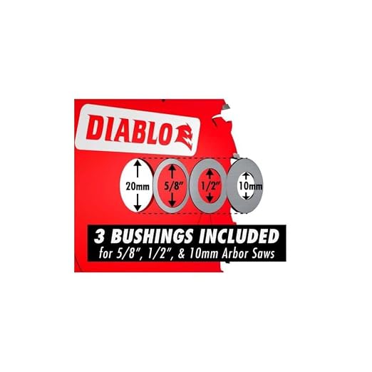 Diablo Saw Blade for Medium Aluminum - 5-3/8" Diameter, 50 TCG Teeth, 20mm Arbor, .061" Kerf, -5° Hook Angle, .039" Plate, 14500 Max RPM - D053850NMX