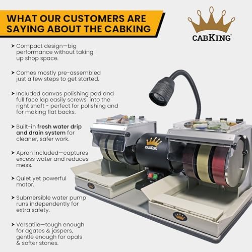 CabKing 6" Cabbing Machine Lapidary Equipment - Complete Grinder Polisher