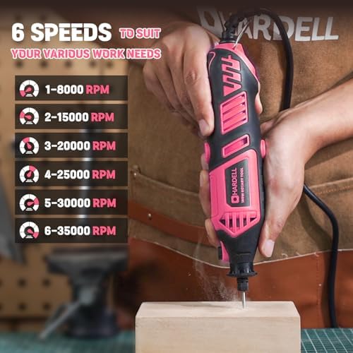 180W Corded Rotary Tool Kit, 8000-35000 RPM 61 Accessories for DIY