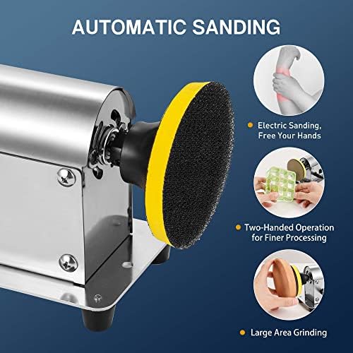 Electric Resin Polishing Machine, Resin Sanding and Polishing Kit Sander, 90W 7-Speed 24V, Including 26 PCS Sandpaper Resin Grinding Polisher Supplies, Epoxy Casting Tools for Resin Molds