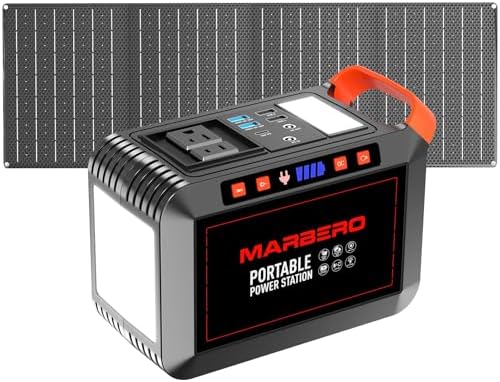 MARBERO 148Wh Solar Generator with Panels Included Solar Panel Kit 40W