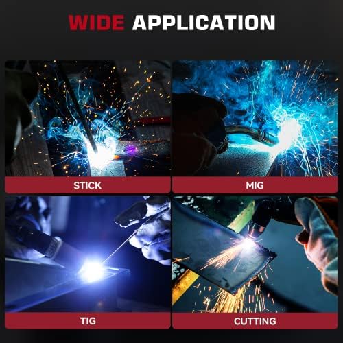 ARCCAPTAIN Auto Darkening Welding Helmet, 3.94"X3.66" Large Viewing Screen