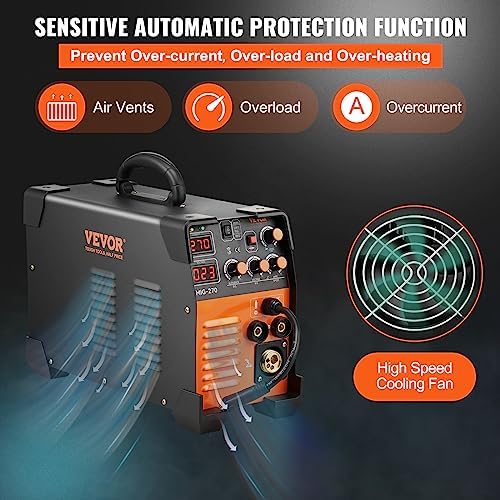 VEVOR MIG Welder 3-in-1 Welding Machine 270 Amp MIG Lift TIG Arc Welder