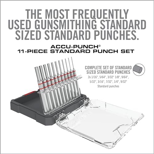 Real Avid 11-Piece Pin Punch Set - Portable All-in-One Punch Set with Storage Case - Choose Between Roll Pin, Standard or Brass and Steel Set