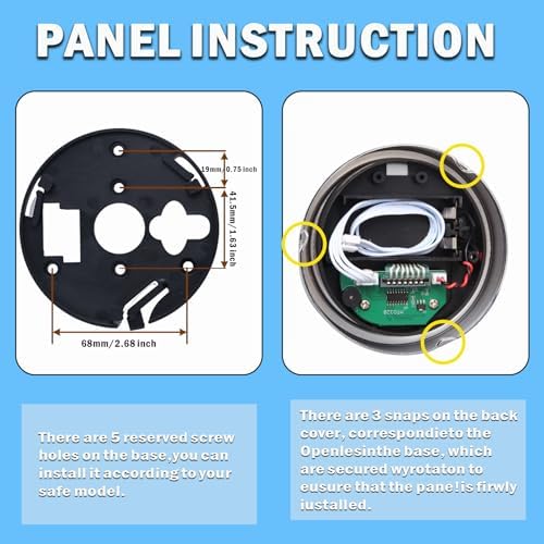 Black keypad Gun Safe Lock Replacement with Solenoid Lock