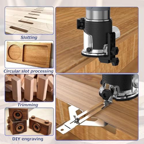 NANWEI Router Tool, Cordless Router for Woodworking with 6.0Ah Battery, Wood Router for DIY & Professional Use