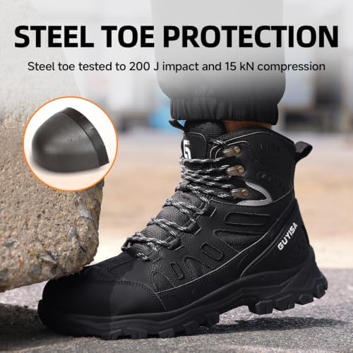 Steel Toe Boots for Men Work Indestructible Safety Boots