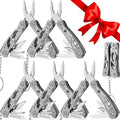 Lasnten 6 Pcs Multitool Pliers, Stainless Steel Foldable Mini Tool,Grey