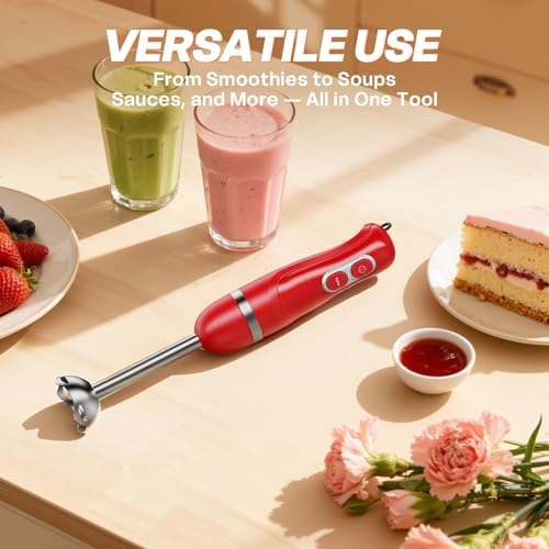Turelar Immersion Blender Corded 400W, 2 Speed, Emulsifier, Blend, BPA-Free