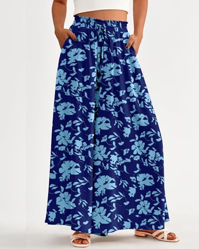 BTFBM Wide Leg Flowy Palazzo Pants for Women