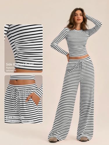 Trendy Queen Women's 2 Piece 2026 Fall Fashion Lounge Set with Pockets