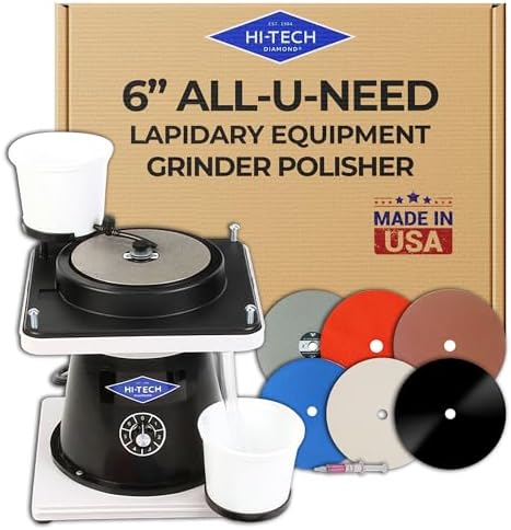 Hi-Tech Diamond 6" All-U-Need Lapidary Machine, Rock Polishing Kit