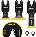 EZARC Titanium Oscillating Saw Blades Kit 4 PCS, Plunge Cutting Multitool Blades for Metal Wood Nails Screws, Flush Cut Universal Quick Release Multi Tool Blades Kits, Tool Blades Fit Multiple Models