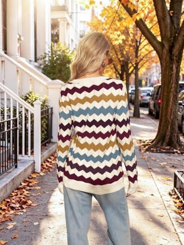 Womens Sweaters Crew Neck Long Sleeve Casual Fall Outfits Fashion Clothing