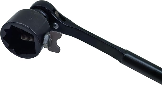 Adjustable Ratcheting Hydrant Wrench, 17.3" Length | 7/8" to 1-3/4" Pentagon Nuts, 3/4" to 1-1/4" Square Nuts