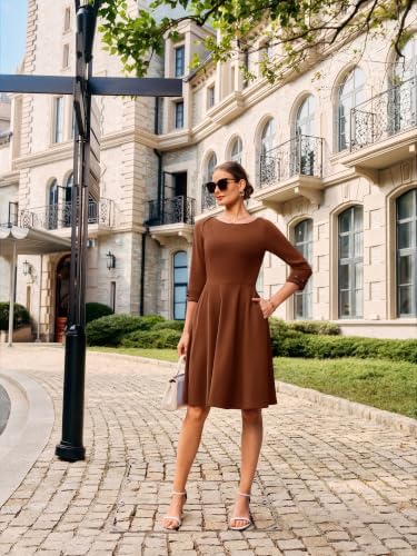 GRACE KARIN Work Dresses for Women Fit and Flare Midi Dress