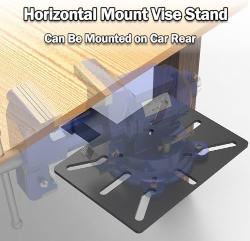 Mount Vise and Grinder, Suitable for use on Notching Machines, Grinders, Vises, Shears and Shrinkers, Wall and Table Top and Car Rear Fixed Mounting, Black