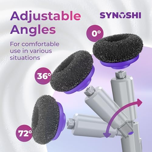 Synoshi PRO Electric Spin Scrubber Steel Brush Set for Cleaning (2 Units)