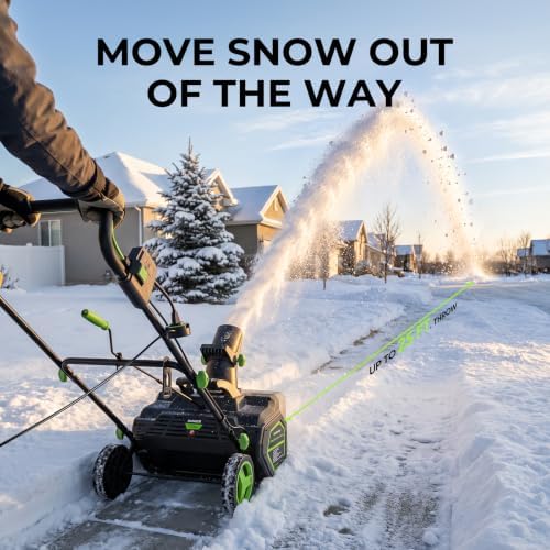 1800W Corded Electric Snow Blower, Snow Thrower for Driveways/Patio