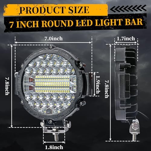 7 Inch Round LED Offroad Light Pods 201W Auxiliary Driving Work Fog Lights