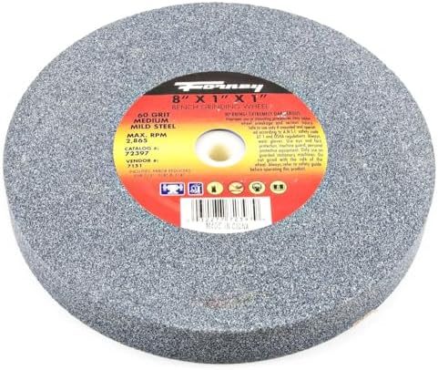 Forney 72398 Bench Grinding Wheel, Vitrified with 1-Inch Arbor, 36-Grit, 8-Inch-by-1-Inch