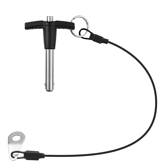 T Handle Quick Release Pin 5/16 Inch Diameter,304 Stainless Steel Ball Locking Pin with Push Button Lanyard Usable Length 1.18"(8mm x 30mm)
