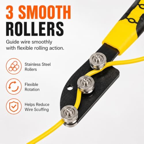 Wire Straightener Tool, Handheld Smooth-Rolling Durable Wire Straightener, Anti-Slip, Labor-Saving, Flexible Rotation, Wear-Resistant, Professional Manual Cable Untangling And Bending Device (1PCS)