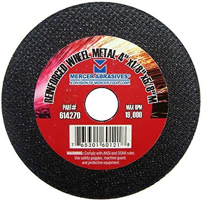 Mercer Industries 614270 - 4" x 1/8" x 5/8" Cut-Off Wheels for Metal (50 pack)