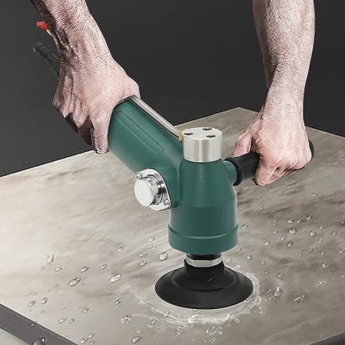 4 Inch Air Grinder Pneumatic Polisher, Wet Stone Polisher Grinder, Portable Water Wet Air Powered Sander Polisher for Buffed Marble Granite