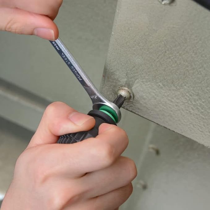 Anex Stubby Screwdriver for Stripped & New Screw Removal, 4-Pack, Philips & Flat Head, Ergonomic