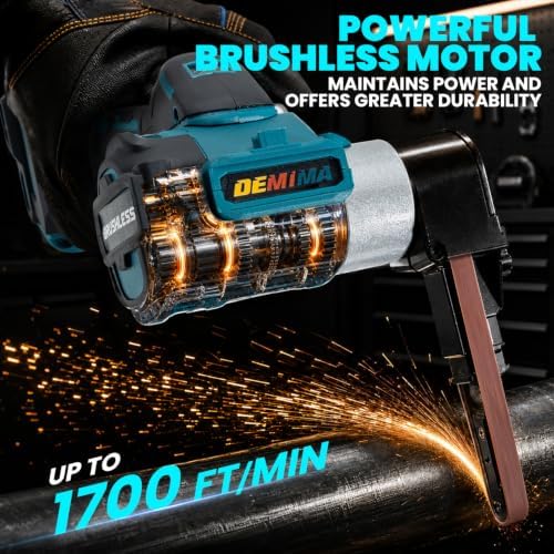 Cordless Belt Sander, Brushless Motor, for Makita 18V Battery(Tool Only)