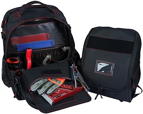 MELOTOUGH Welding Tool backpack for Tools and Helmet Extreme Gear Pack with Large Capacity Helmet Holder Luggage Storage Bag (Black)