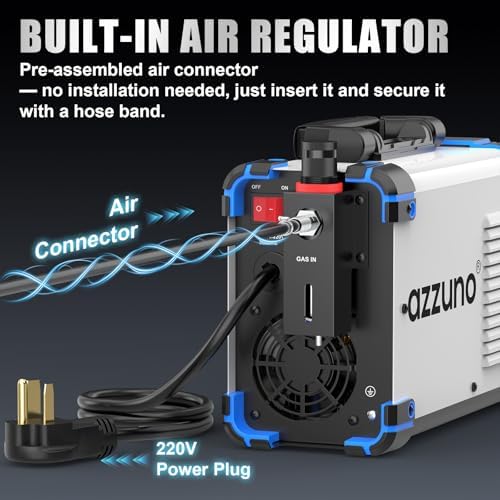 AZZUNO Plasma Cutter 65A, Non-Touch Pilot Arc, 110V/220V Max Cut 1"