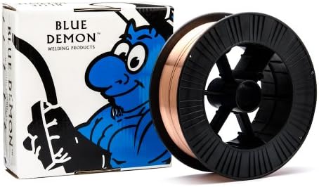 Blue Demon ER70S6 MIG/GMAW Carbon Steel Welding Wire, All Position, Low Spatter, Formulated to Provide Porosity-Free, X-Ray Quality Welds Even on Dirty/Rusty Steel (.023" 33# Spool)