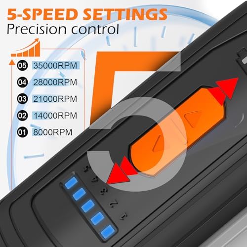 HARDELL 12V Cordless Rotary Tool Kit, 35000RPM Higher Power Rotary Tool