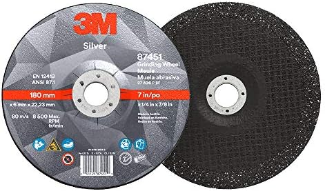 3M Silver Depressed Center Grinding Wheel, 87451, 36+, T27