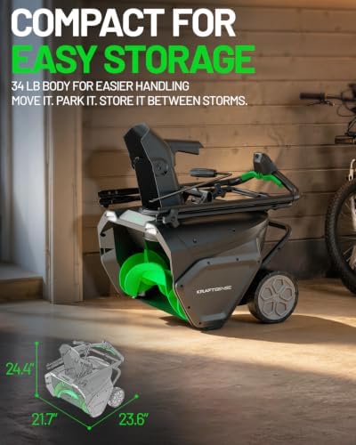 20V 20" Cordless Snow Blower, Brushless Snow Thrower 2x5.0Ah Batteries