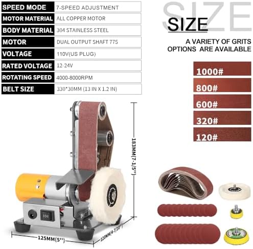 SI FANG Electric Belt-Sander Knife Sharpener Model Crafts Making Grinder