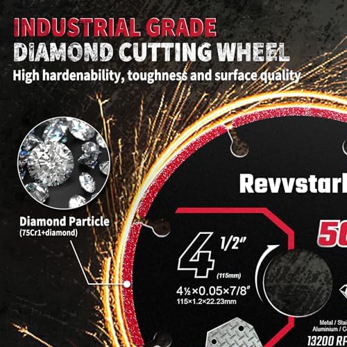 4 1/2 in Cut Off Wheel Diamond Cutting Wheel for Metal 7/8" Arbor
