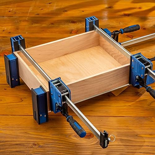 Rockler 24” Parallel Bar Clamps – Adjustable Heavy Duty Clamp w/Ergonomic Handle - Woodworking Bar Clamp To Distribute 1000 lbs Pressure – Deep Jaws Stay Parallel Clamps for Woodworking & More