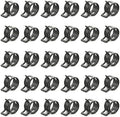 100pcs 0.79" ID Constant Tension Band Hose Clamps, 20mm Spring Band Type Action Hose Clamp Manganese Steel Fuel Line Clamp Low Pressure Air Clip Clamp for Fuel Hose Line Water Pipe Air Tube black