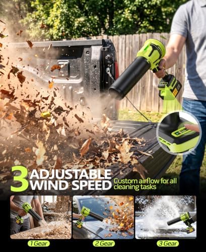 2-in-1 Cordless Handheld Leaf Blower & Vacuum with 2 Batteries and Charger