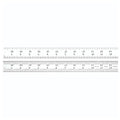 Starrett Spring Tempered Steel Rule with Satin Chrome Finish, Quick Reading, and Inch Graduation - 24" Length, 4R Graduation Type, 3/64" Thickness - C604R-24