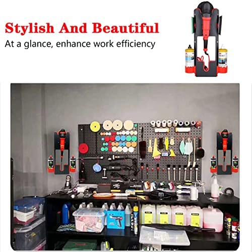 Wall Mount Buffer Polisher Holder with 5pcs Polishing Pads