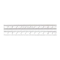 Starrett Spring Tempered Steel Rule with Satin Chrome Finish, Quick Reading and Inch Graduation - 12" Length, 7R Graduation Type, 3/64" Thickness - C607R-12