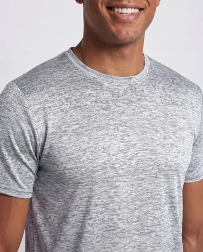 5 Pack Men's Dry Fit Workout T Shirts Crew Neck Athletic Gym Running Tees